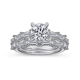 Gabriel & Co. ER15179R4W44JJ Grazia – 14K White Gold Round Diamond Engagement Ring