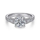 Gabriel & Co. ER15185R6W44JJ Talia – 14K White Gold Round Diamond Engagement Ring