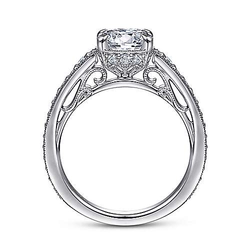Gabriel & Co. ER15185R6W44JJ Talia – 14K White Gold Round Diamond Engagement Ring