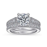 Gabriel & Co. ER15185R6W44JJ Talia – 14K White Gold Round Diamond Engagement Ring