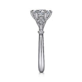 Gabriel & Co. Leonora ER15193R4W44JJ – 14K White Gold Round Diamond Engagement Ring