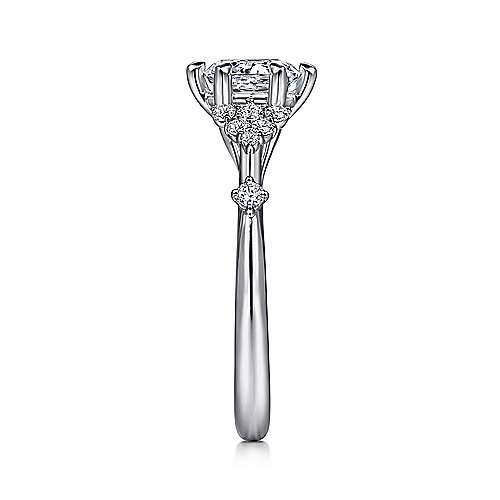 Gabriel & Co. Leonora ER15193R4W44JJ – 14K White Gold Round Diamond Engagement Ring