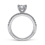 Gabriel & Co. Luca ER15204R4W44JJ – Art Deco 14K White Gold Round Diamond Channel Set Engagement Ring