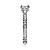 Gabriel & Co. Luca ER15204R4W44JJ – Art Deco 14K White Gold Round Diamond Channel Set Engagement Ring