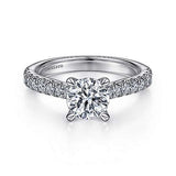 Gabriel & Co. ER15246R4W44JJ Sarita – 14K White Gold Round Diamond Engagement Ring
