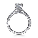 Gabriel & Co. ER15246R4W44JJ Sarita – 14K White Gold Round Diamond Engagement Ring