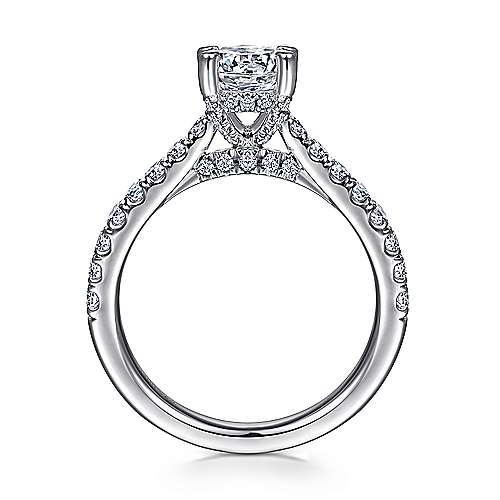 Gabriel & Co. ER15246R4W44JJ Sarita – 14K White Gold Round Diamond Engagement Ring