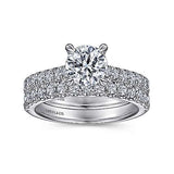 Gabriel & Co. ER15246R4W44JJ Sarita – 14K White Gold Round Diamond Engagement Ring