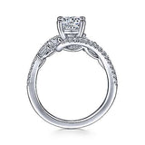 Gabriel & Co. Firenze ER15259R4W44JJ – 14K White Gold Bypass Round Diamond Engagement Ring
