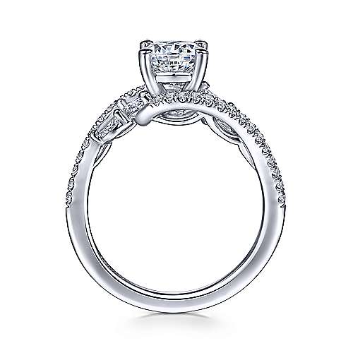 Gabriel & Co. Firenze ER15259R4W44JJ – 14K White Gold Bypass Round Diamond Engagement Ring