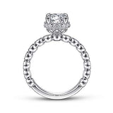 Gabriel & Co. ER15261R4W44JJ Siana – Vintage Inspired 14K White Gold Round Diamond Engagement Ring