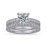 Gabriel & Co. R15269R4W44JJ Silva – 14K White Gold Round Diamond Engagement Ring
