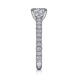 Gabriel & Co. R15269R4W44JJ Silva – 14K White Gold Round Diamond Engagement Ring