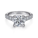 Gabriel & Co. ER15344R8W83JJ Winslet – 18K White Gold Round Diamond Engagement Ring