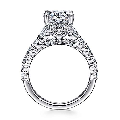 Gabriel & Co. ER15344R8W83JJ Winslet – 18K White Gold Round Diamond Engagement Ring