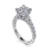 Gabriel & Co. ER15344R8W83JJ Winslet – 18K White Gold Round Diamond Engagement Ring