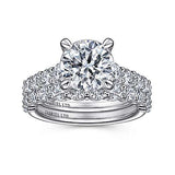 Gabriel & Co. ER15344R8W83JJ Winslet – 18K White Gold Round Diamond Engagement Ring