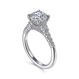 Gabriel & Co. R15345R6W83JJ Wiley – 18K White Gold Round Diamond Engagement Ring
