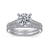 Gabriel & Co. R15345R6W83JJ Wiley – 18K White Gold Round Diamond Engagement Ring
