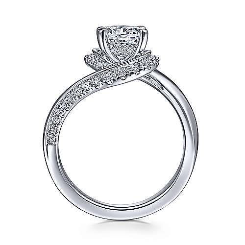 Gabriel & Co. ER15359R4W44JJ Zabana – 14K White Gold Bypass Round Diamond Engagement Ring