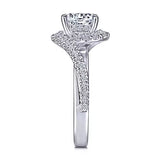 Gabriel & Co. Zahara ER15361R6W44JJ – 14K White Gold Round Bypass Diamond Engagement Ring
