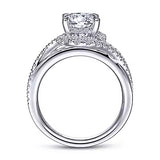 Gabriel & Co. Zahara ER15361R6W44JJ – 14K White Gold Round Bypass Diamond Engagement Ring