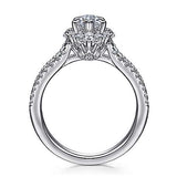 Gabriel & Co. Ulla ER15395M4W44JJ – 14K White Gold Marquise Shape Halo Diamond Engagement Ring