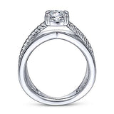 Gabriel & Co. Umbria ER15402R4W4JJJ – 14K White Gold Split Shank Round Diamond Engagement Ring
