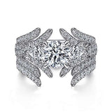 Gabriel & Co. Daya ER15408R4W44JJ – 14K White Gold Round Three Stone Diamond Engagement Ring