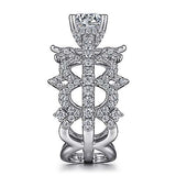 Gabriel & Co. Georgine ER15540R4W44JJ – 14K White Gold Split Shank Round Diamond Engagement Ring