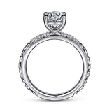Gabriel & Co. ER15599R4W44JJ Jackie – 14K White Gold Round Diamond Engagement Ring