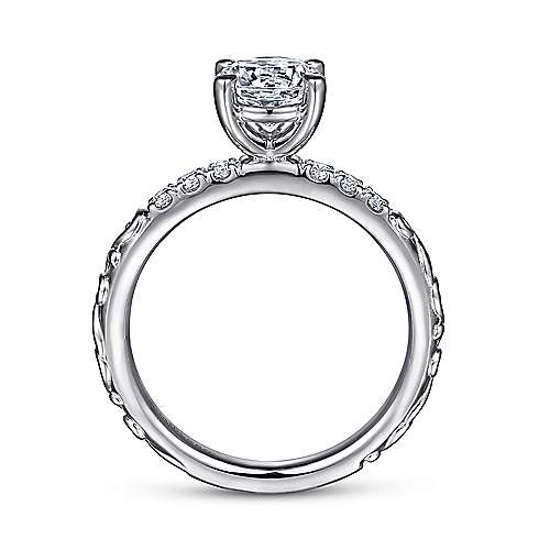 Gabriel & Co. ER15599R4W44JJ Jackie – 14K White Gold Round Diamond Engagement Ring