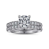 Gabriel & Co. ER15599R4W44JJ Jackie – 14K White Gold Round Diamond Engagement Ring