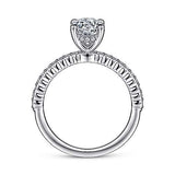 Gabriel & Co. ER15600R4W44JJ Jacqueline – 14K White Gold Round Diamond Engagement Ring