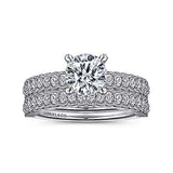 Gabriel & Co. ER15600R4W44JJ Jacqueline – 14K White Gold Round Diamond Engagement Ring