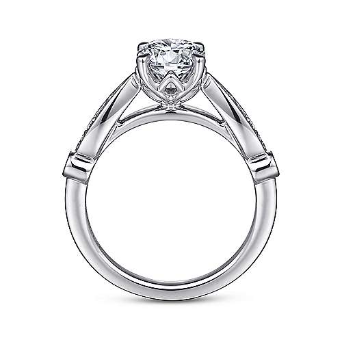 Gabriel & Co. ER15604R4W44JJ Joeli – 14K White Gold Round Diamond Engagement Ring