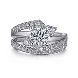 Gabriel & Co. Jolie ER15605R4W44JJ – 14K White Gold Bypass Round Diamond Engagement Ring