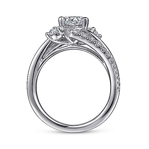 Gabriel & Co. Jolie ER15605R4W44JJ – 14K White Gold Bypass Round Diamond Engagement Ring