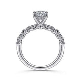 Gabriel & Co. ER15607R4W44JJ Juliet – 14K White Gold Round Diamond Engagement Ring