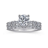 Gabriel & Co. ER15607R4W44JJ Juliet – 14K White Gold Round Diamond Engagement Ring