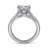 Gabriel & Co. ER15618O6W4JJJ Larissa – 14K White Gold Horizontal Oval Solitaire Engagement Ring