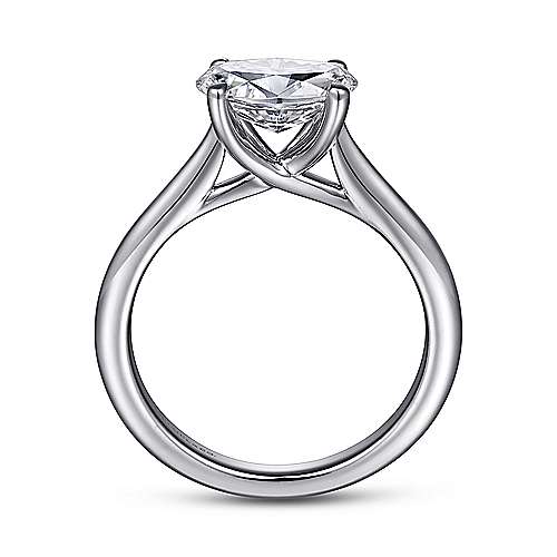 Gabriel & Co. ER15618O6W4JJJ Larissa – 14K White Gold Horizontal Oval Solitaire Engagement Ring