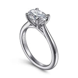 Gabriel & Co. ER15618O6W4JJJ Larissa – 14K White Gold Horizontal Oval Solitaire Engagement Ring