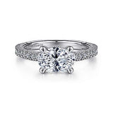 Gabriel & Co. Laurel ER15621O6W44JJ – 14K White Gold Horizontal Oval Diamond Engagement Ring