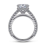 Gabriel & Co. Laurel ER15621O6W44JJ – 14K White Gold Horizontal Oval Diamond Engagement Ring