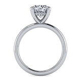 Gabriel & Co. Elia ER15739R8W44JJ – 14K White Gold Solitaire Round Diamond Engagement Ring
