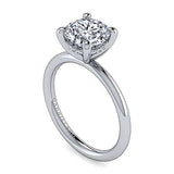 Gabriel & Co. Elia ER15739R8W44JJ – 14K White Gold Solitaire Round Diamond Engagement Ring