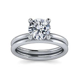 Gabriel & Co. Elia ER15739R8W44JJ – 14K White Gold Solitaire Round Diamond Engagement Ring