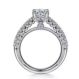 Gabriel & Co. Carita ER15773R4W44JJ – 14K White Gold Round Diamond Engagement Ring