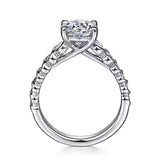 Gabriel & Co. Sera ER15791R6W44JJ – 14K White Gold Twisted Round Diamond Engagement Ring